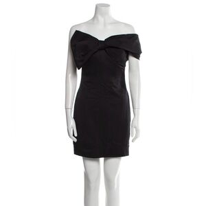 Marchesa Notte black silk bow top cocktail dress size 2 or XS